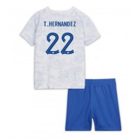 Camisa de time de futebol França Theo Hernandez #22 Replicas 2º Equipamento Infantil Mundo 2022 Manga Curta (+ Calças curtas)